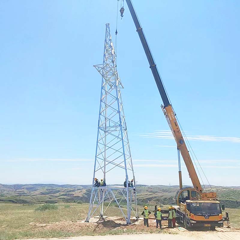 Torre de comunicação de aço de ângulo de tubo único da estação base 5G