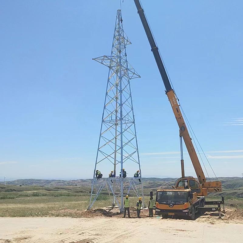 Torre de tubo de aço galvanizado para transmissão de energia