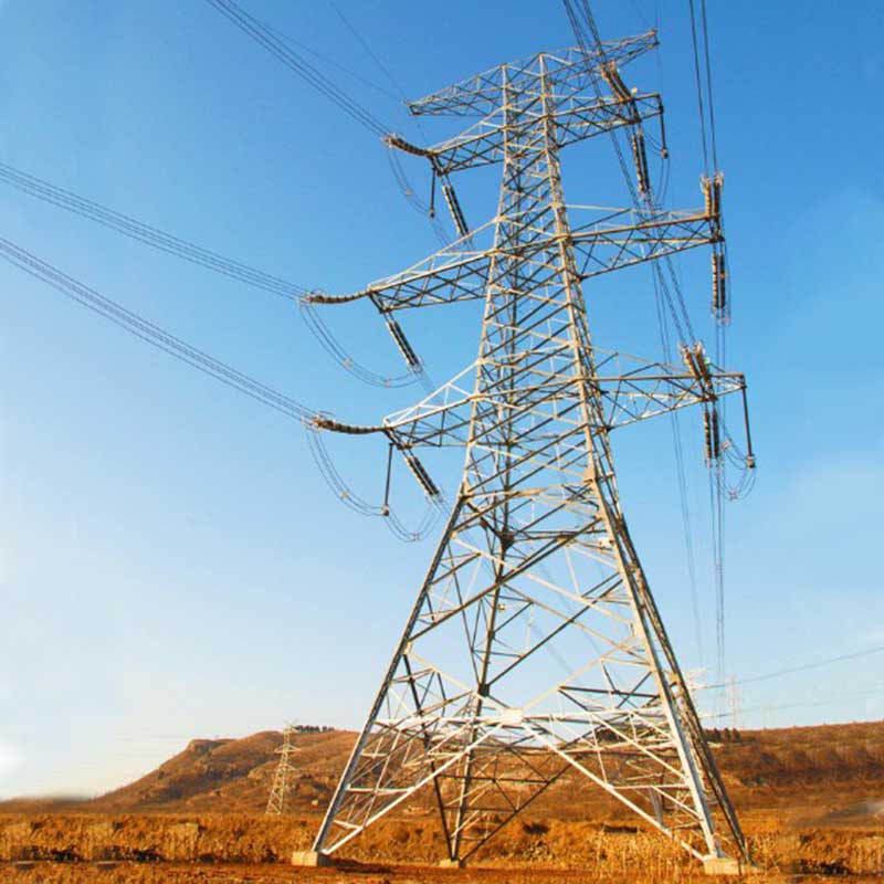 Torre de energia com estrutura de aço galvanizado