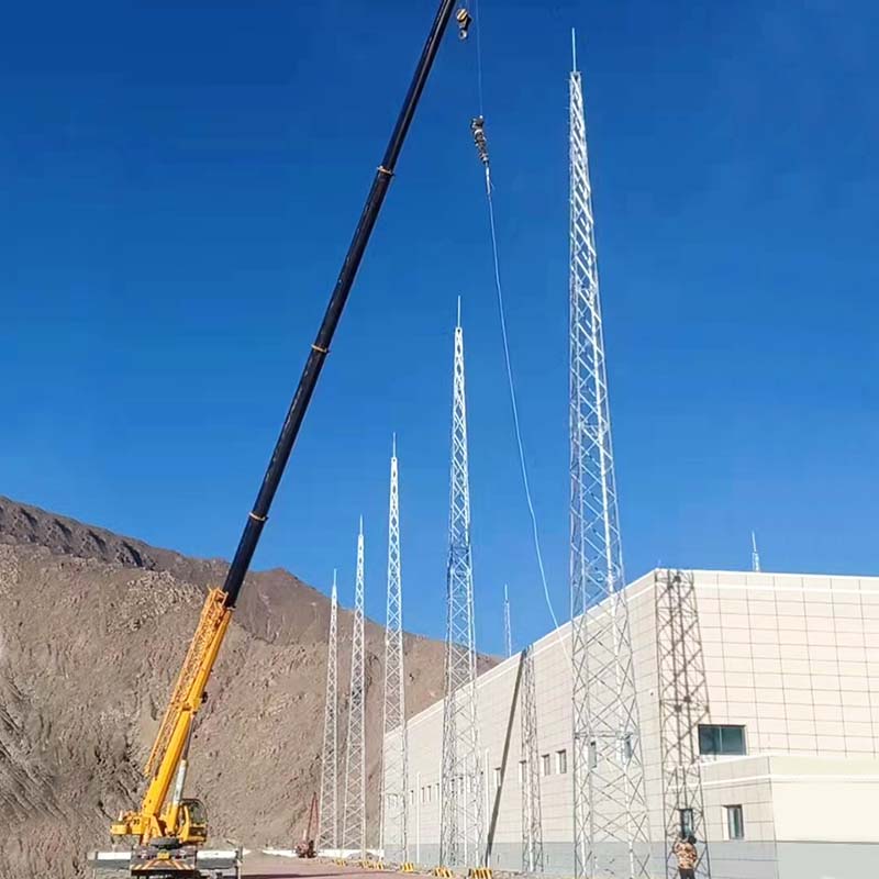 Torre independente circular da proteção contra raios de Pólo único do GH