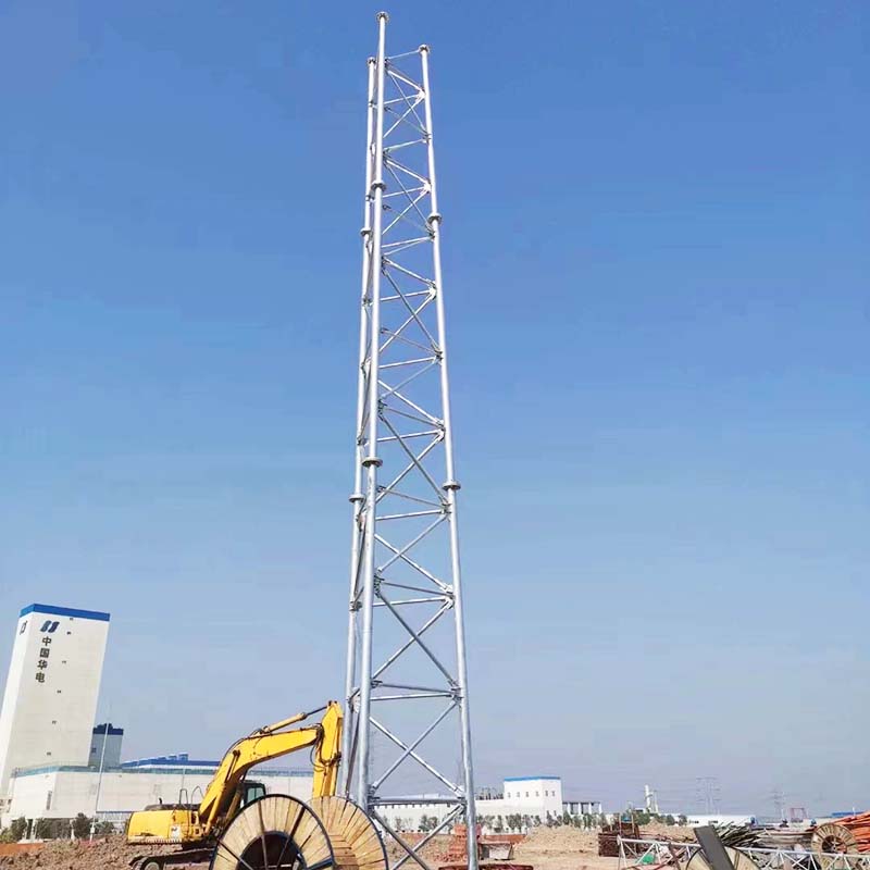 Torre galvanizada aço da proteção contra relâmpagos do ângulo da tubulação da tubulação de aço único